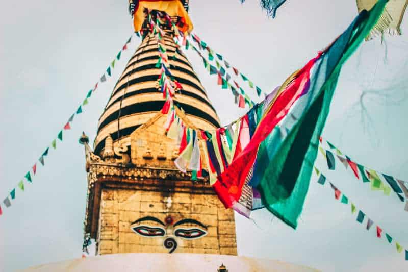 Swayambunath Boudanath Kathmandu temple Nepal best time to visit