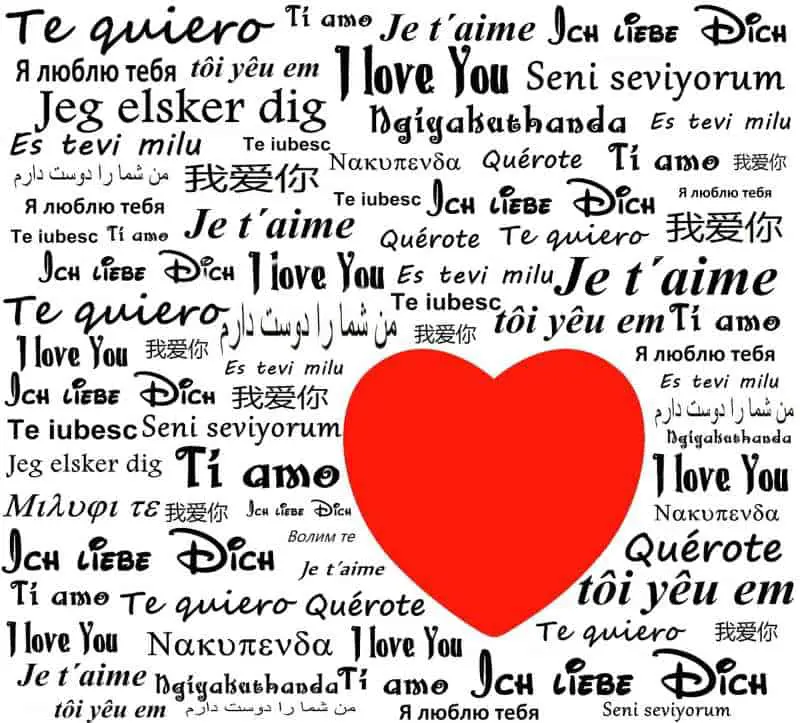 the words i love you in different languages