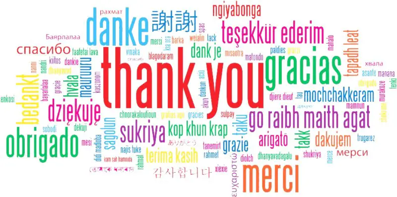 different languages thank you graphic