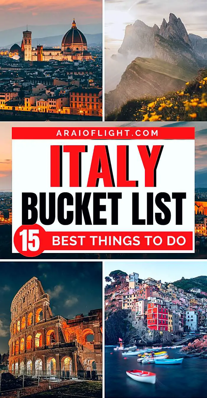 15 Amazing Bucket List Experiences in Italy [Best Things To Do] | A RAI ...